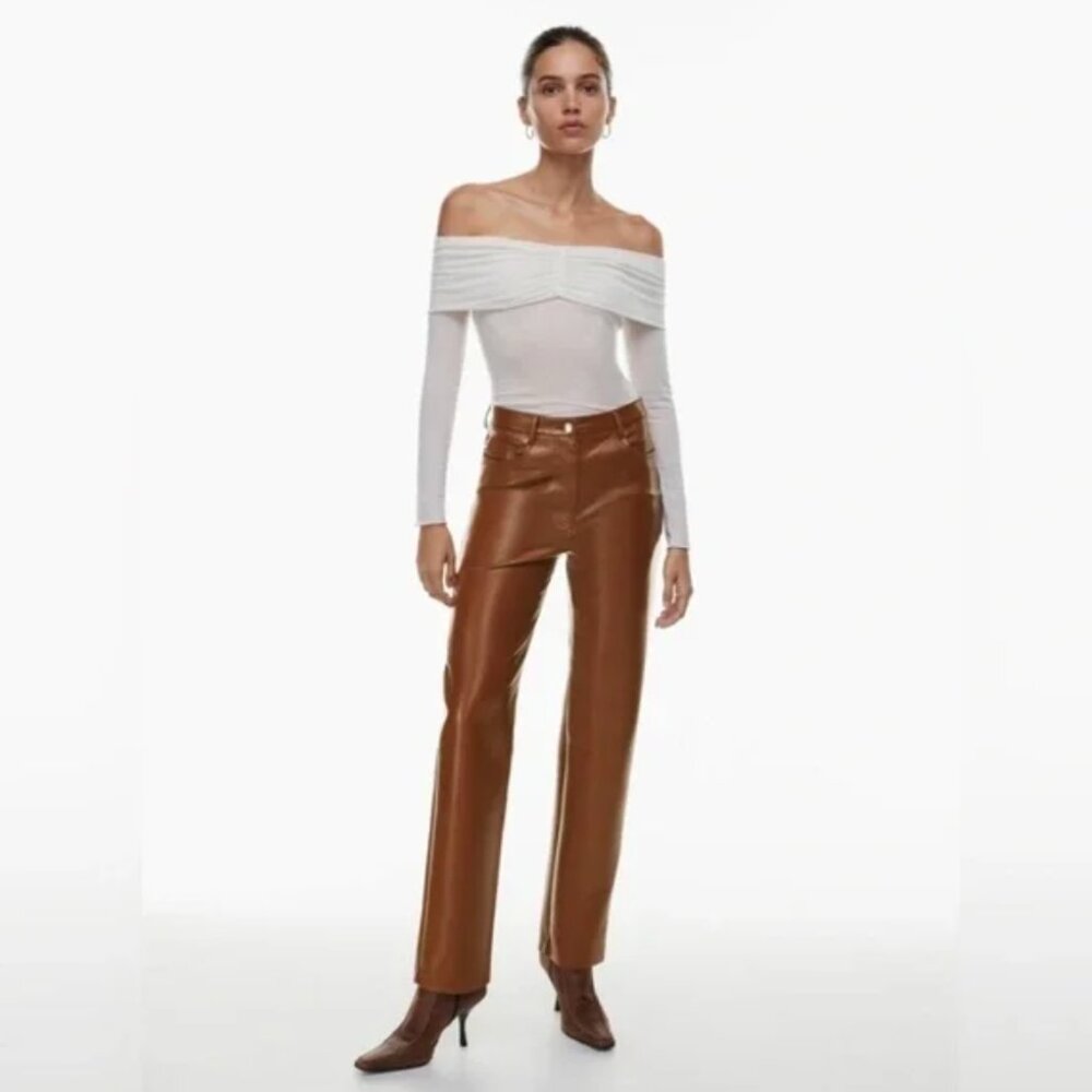 NWOT Wilfred Size 2 Cropped Melina Pant in Cognac